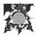 karma dharma moksha tattoo design idea