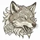 Nebraska wolf tattoo design idea