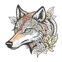 Nebraska wolf tattoo design idea