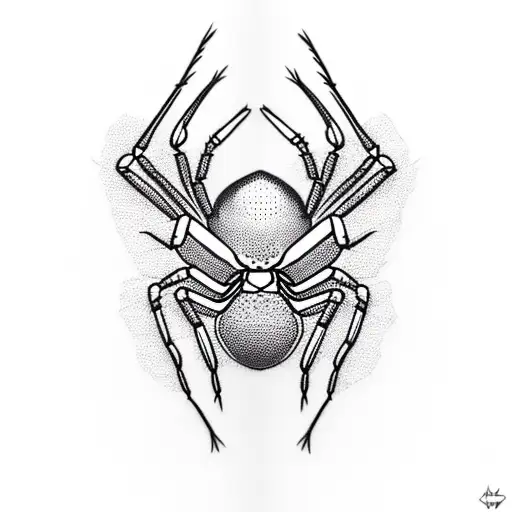 spider and forest and gore tattoo design idea