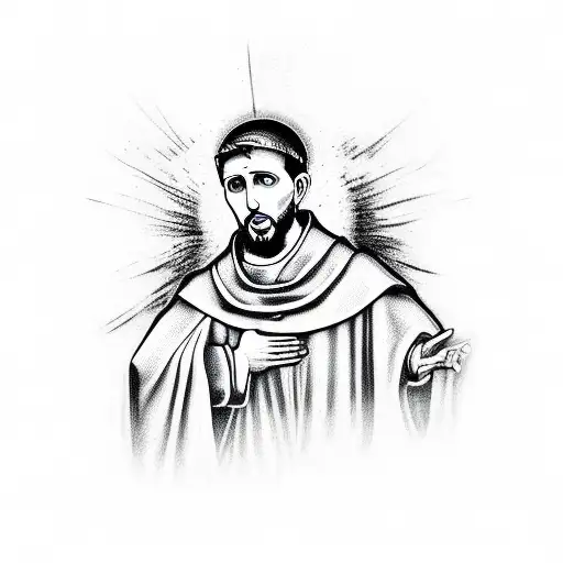 Saint Francis of assisi tattoo design idea