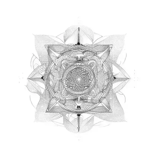 simple audio flow tattoo design idea