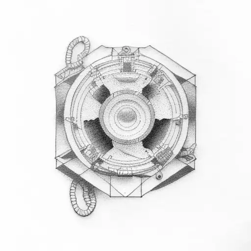 simple sound engineer  tattoo design idea