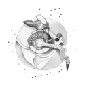 simple sound engineer  tattoo design idea