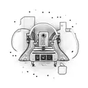 simple sound engineer  tattoo design idea