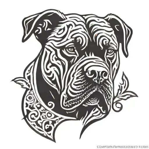 Cane Corso dog tattoo design idea