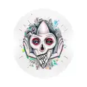 Love between an empath and a psychopath tattoo design idea