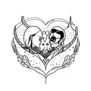 Love between an empath and a psychopath tattoo design idea