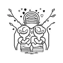 Love between an empath and a psychopath tattoo design idea