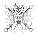 Love between an empath and a psychopath tattoo design idea