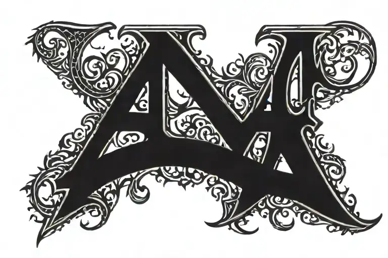 black, gothic letters, handband,  tattoo design idea
