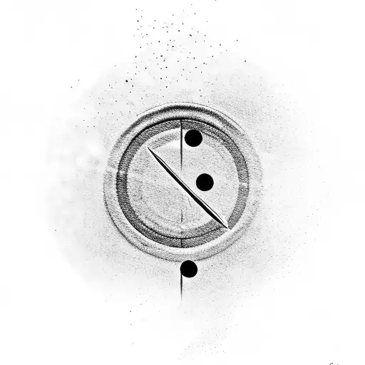 A black-grey tattoo of a shooting target with dice replacing the bullseye tattoo design idea