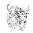 Taurus and Capricorn together love  tattoo design idea