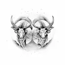 Taurus and Capricorn together love  tattoo design idea