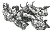 skydiving tattoo design idea