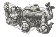 skydiving tattoo design idea