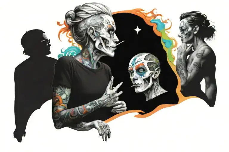 lsd visuals tattoo design idea