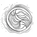 A minimalist tattoo of an open book with waves cascading out of its pages, symbolizing the client's love for literature and the ocean tattoo design idea