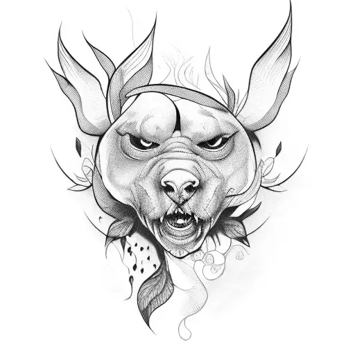 lust tattoo design idea