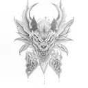 lust tattoo design idea