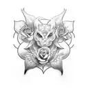 lust tattoo design idea