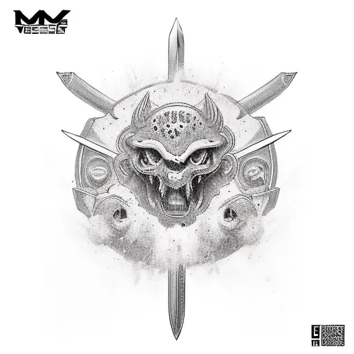 metin2 warrior, sword  tattoo design idea