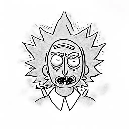 Rick and morty tattoo design idea