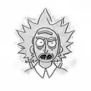 Rick and morty tattoo design idea