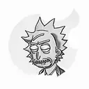 Rick and morty tattoo design idea