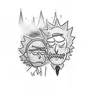 Rick and morty tattoo design idea