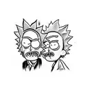 Rick and morty tattoo design idea