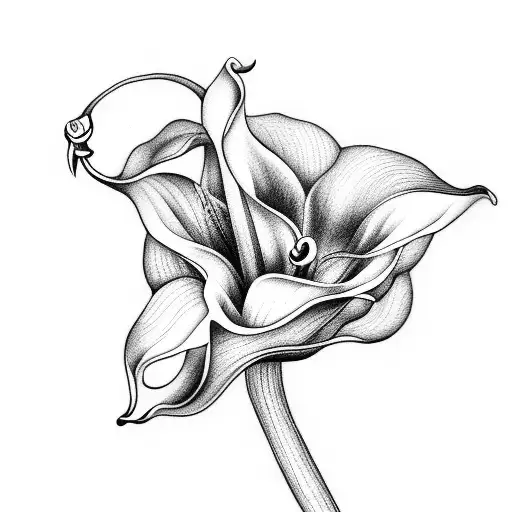 calla lilly tattoo design idea