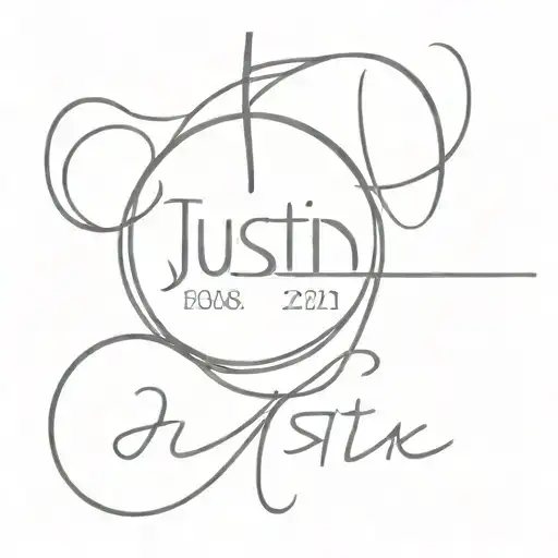 Justin name tattoo design combining tattoo design idea