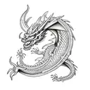 Dragon com samurai tattoo design idea