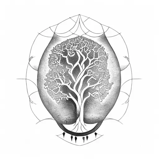 Yggdrasil world tree tattoo design idea