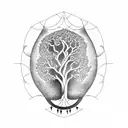 Yggdrasil world tree tattoo design idea