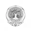Yggdrasil world tree tattoo design idea