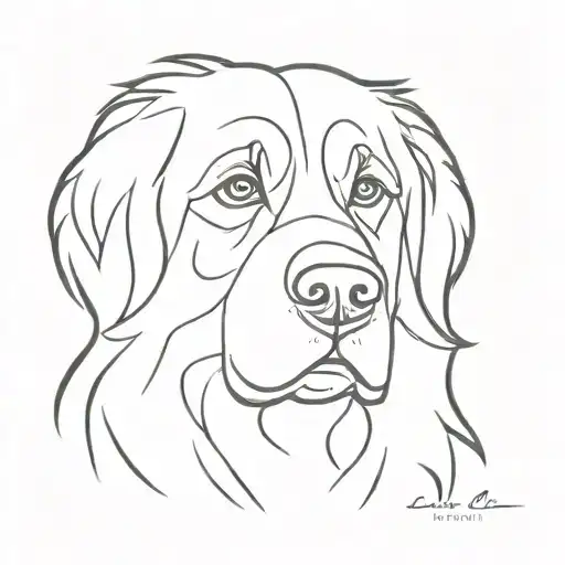 face of Bernese Mountain Dog tattoo design idea