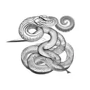 sword and snake tattoo design idea
