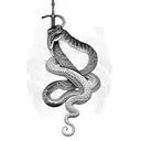 sword and snake tattoo design idea