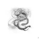 sword and snake tattoo design idea