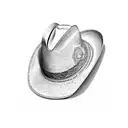 cowboy hat, puro anda bones tattoo design idea