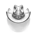 cowboy hat, puro anda bones tattoo design idea