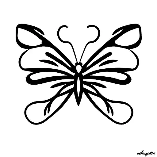 butterflies and shiny tattoo design idea