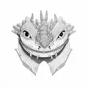 stack of books with How to Train Your Dragon Toothless Dragon tattoo design idea