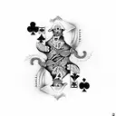 playing cards with flames tattoo design idea