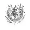 playing cards with flames tattoo design idea