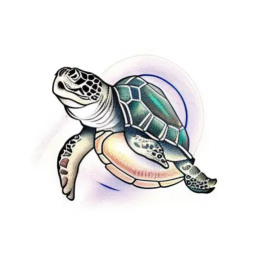 Turtle tattoo design idea