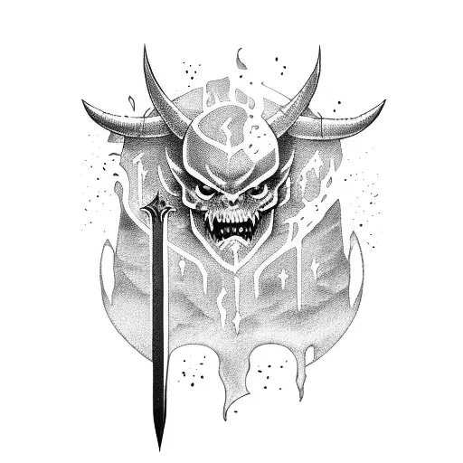 demon blood sword adventure time tattoo design idea