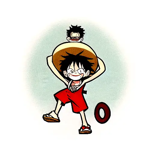 monkey d luffy tattoo design idea
